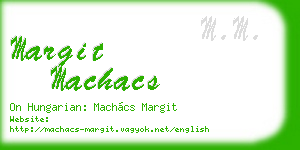 margit machacs business card